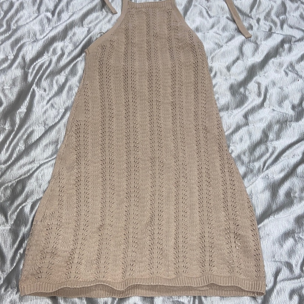 Tan knitted dress